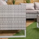 image 9 of Samuel Alexander 4 Seater Grey Rattan Chair Garden Sofa Set with Glass Table Top Corner Furniture
