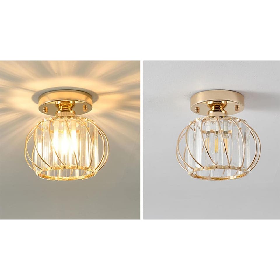 image 1 of Modern Flush Mounted Ceiling Light Gold