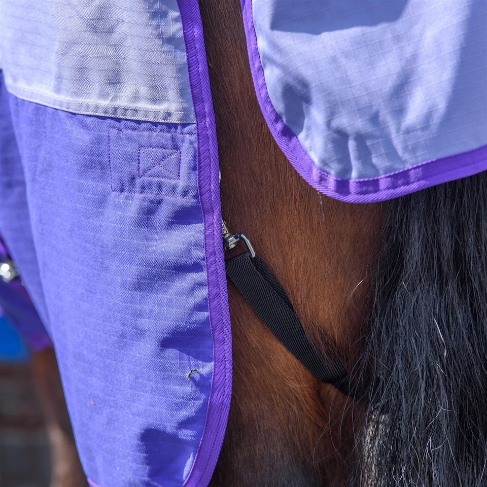 image 1 of eQuitack 600D Waterproof Horse Turnout Rug 0g No Fill Half Neck Lavender/Purple 6'9''