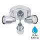image 2 of Chrome 3 Light IP44 Bathroom Round Spotlight Plate | Chrome | 1