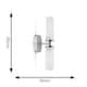 image 7 of ValueLights Canya Chrome 2 Way IP44 Frosted Glass Wall Light & Bulbs | Silver