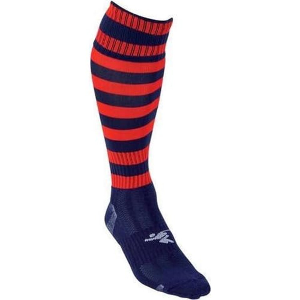 image 1 of Precision Training Hooped Pro Football Socks Navy/Red Boys