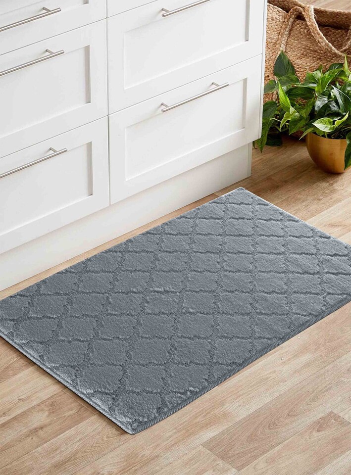 image 1 of Ivy Washable Trellis Design Anti Slip Doormats - Runners