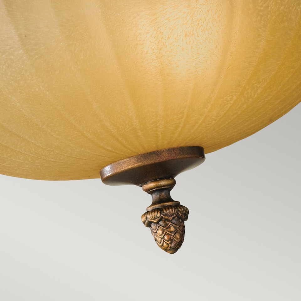 image 1 of Kelham Hall 2 Light Flush Ceiling Light Gold, Bronze, E27