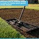 image 6 of Harbour Housewares Heavy Duty Steel Lawn Levelling Rake - 106 x 25cm - Wide Garden Leveling Tool Soil Spreader Landscaping Tool