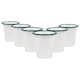 image 1 of Argon Tableware White Enamel Tumblers - 300ml - Green - Pack of 6 | White | Green