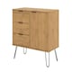 image 1 of Augusta Pine, Small Sideboard With 1 Door, 3 Drawers Brown