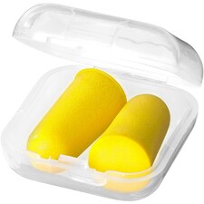 Bullet Serenity Earplugs In Case - Yellow - 3.5 x 3.5 x 1.5 cm