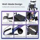 image 7 of COSTWAY Rollator Walker 2-in-1 Foldable Rolling Walker-Purple