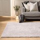image 1 of OHS Fluffy Teddy Rug Soft Floor Carpet Non Slip Area Mat - 80 x 150cm | Silver | 80cm x 150cm