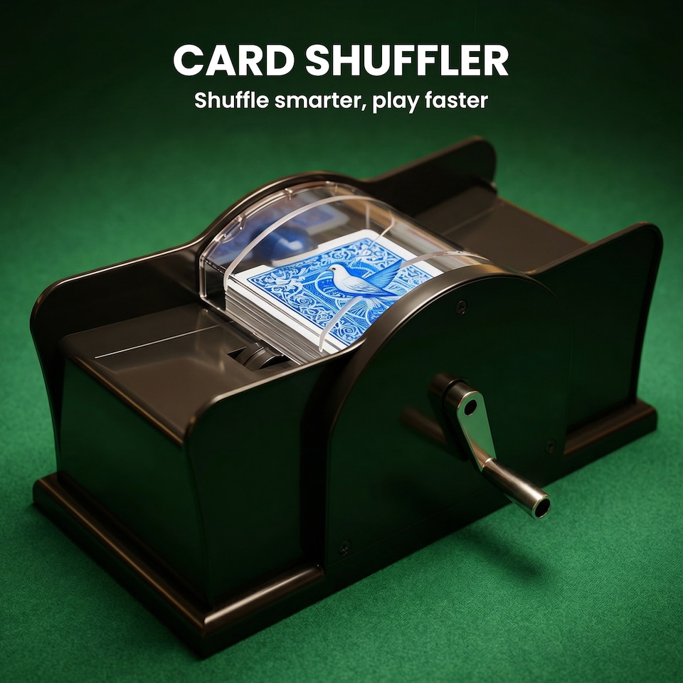 image 1 of SPORTNOW 500-Piece Texas Holdem Poker Chips Set with Card Shuffler and Shoe
