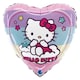 image 1 of Hello Kitty Rainbow Heart Shape Foil Helium Balloon 46cm / 18 in