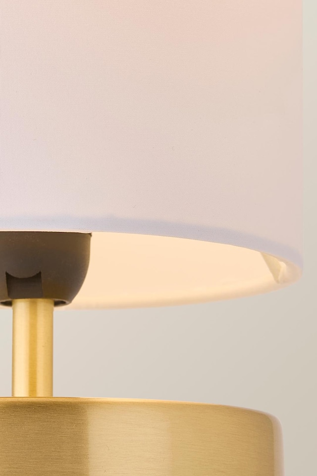 image 1 of ValueLights Francis Gold Touch Table Lamps White Shade and Bulb