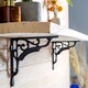 image 6 of Hammer & Tongs Ornate Iron Shelf Bracket - D200mm - Raw