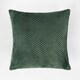 image 5 of OHS 2 x Soft Waffle Textured Fleece Cushion Covers, 45x45cm - Forest Green