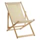 image 1 of Interiors by Premier Sling Design Cream Deck Chair, Stylish Design Lawn Chair, Ethically Sourced Deck Chair, Garden Chair