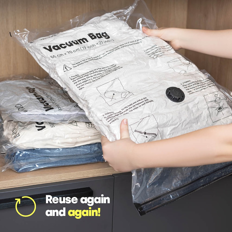 image 1 of 8 pack Vacuum Bags Black