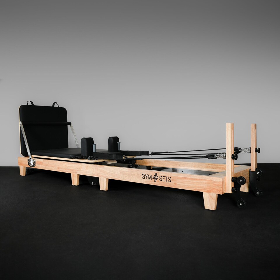 image 1 of GYM SETS Oak Reformer Pilates Studio Machine | Pink