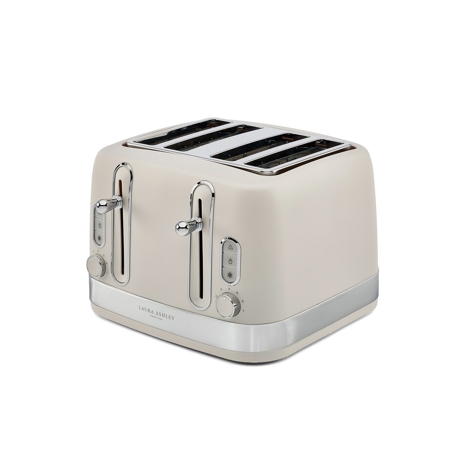 image 1 of Laura Ashley - Dove Grey 4 Slice Toaster - 7 Browning Levels - 1850W