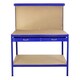 image 1 of Workbench With Pegboard And Drawer In Blue Blue