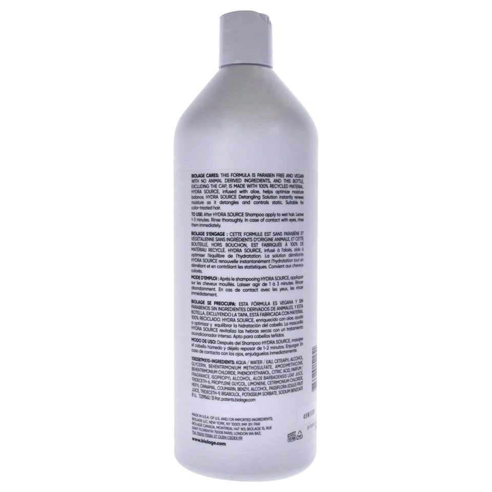 image 1 of Biolage HydraSource Detangling Solution by Matrix for Unisex - 33.8 oz Detangler