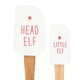 image 3 of Something Different Head Elf Little Elf Bamboo Christmas Spatula Set (Pack of 2) - White/Brown/Red - One Size