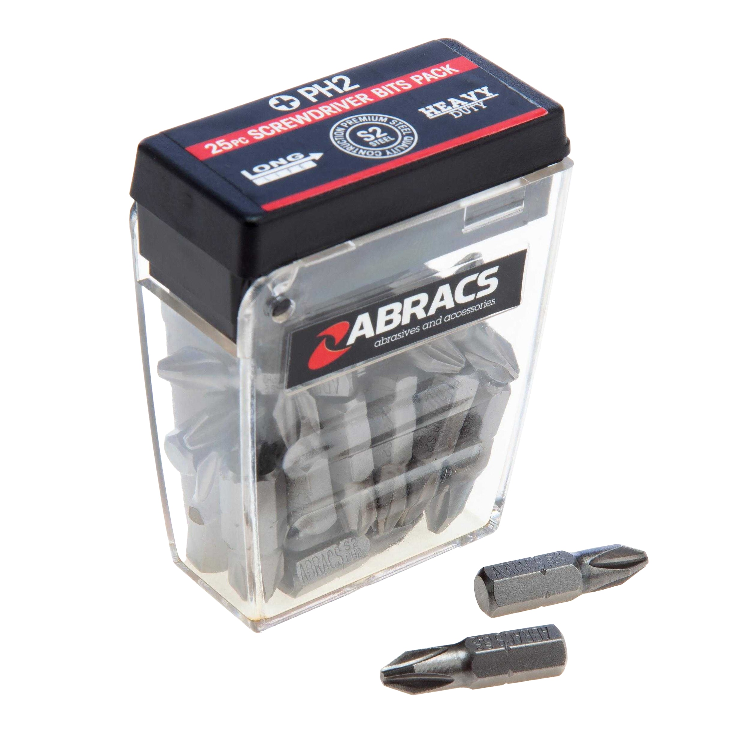 Abracs Expert PH2 Phillips Head Screwdriver Bit (Pack of 25) Grey Grey One Size 1