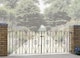 image 1 of Stirling Scroll Double Driveway Gate - Solid Steel - Fits Gap of 2134 mm x 914 mm High - Electro Galvanised/Black Powder Coated | Black | 1