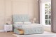 image 2 of Sloomy Cambridge Silver Naples Divan Bed Base 2 Drawers Left Side With 54 Inch Floor Standing Headboard & 12 Inch Matching Footboard | Silver | Silver | Single | 1