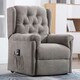 image 6 of Barnsley Fabric Electric Single Motor Rise Recliner Mobility Armchair (Brown)