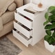 image 4 of Gloss 3 Drawer Bedroom Storage Cabinet | Multi | White Carcass Gloss White Drawers | 1