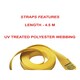image 2 of Master Lock Ratchet Tie-down, J-hooks - Multi Colour - 4.5m | Multi | 4.5m