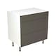 image 1 of 3 Drawer Base Unit 800mm w/ Slab Cabinet Door - Ultra Matt Graphite Grey | Ultra Matt Graphite