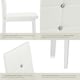 image 4 of Dining Chair Set - high backrest, slim steel legs & rhinestone highlights - Set of 8 White