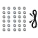 image 4 of ValueLights Decking Lights 30 Pack Silver Outdoor Decking Light