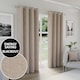 image 1 of Enhanced Living Austin 100% Blackout, Thermal Natural Curtains with Eyelet Header (PAIR) - 46x72 inch (117x183cm)