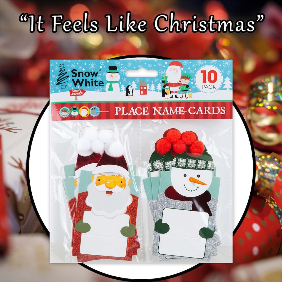 image 1 of vfm-estore Christmas Place Name Cards Table Markers - Set of 10, 20 x 17.9 x 1.4 cm