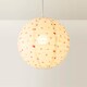 image 4 of ValueLights Annie Polka Dot Natural Fabric Globe Ball Ceiling Lamp Shade