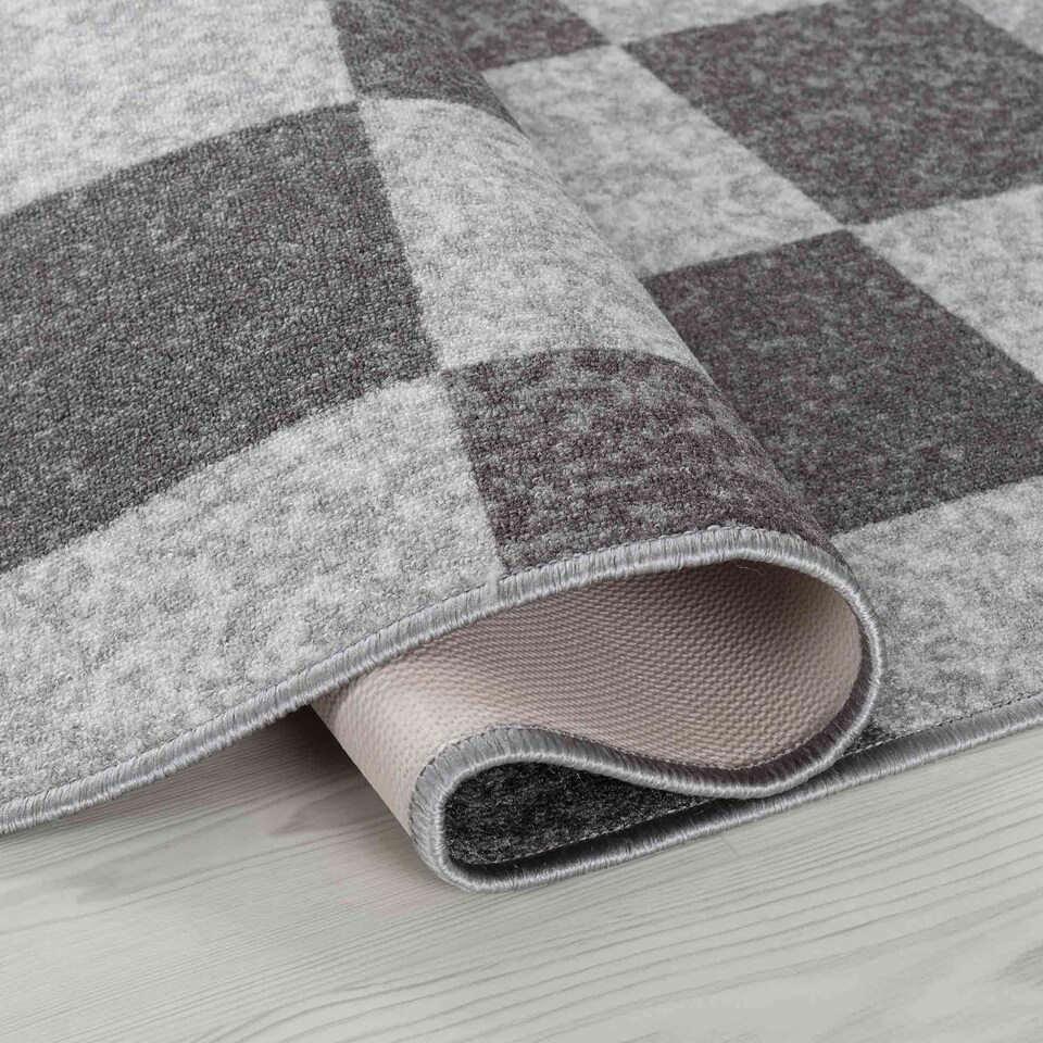 image 1 of Machine Washable Square Design Anti Slip Doormats - Runners
