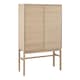 image 1 of Linley Cabinet with 2 doors and 4 shelves in White Oak