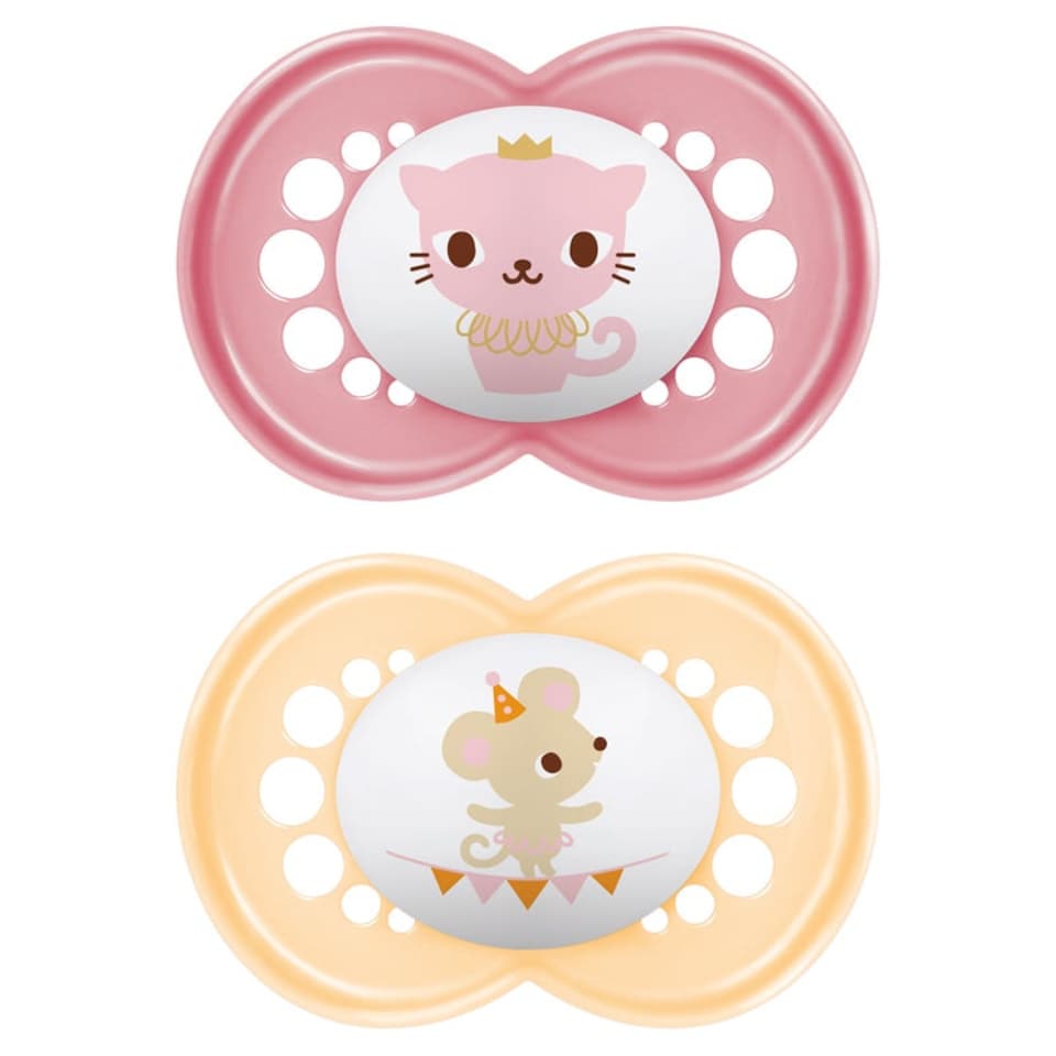 image 1 of MAM Original Soother Pink Cute 6-18m 2Pk