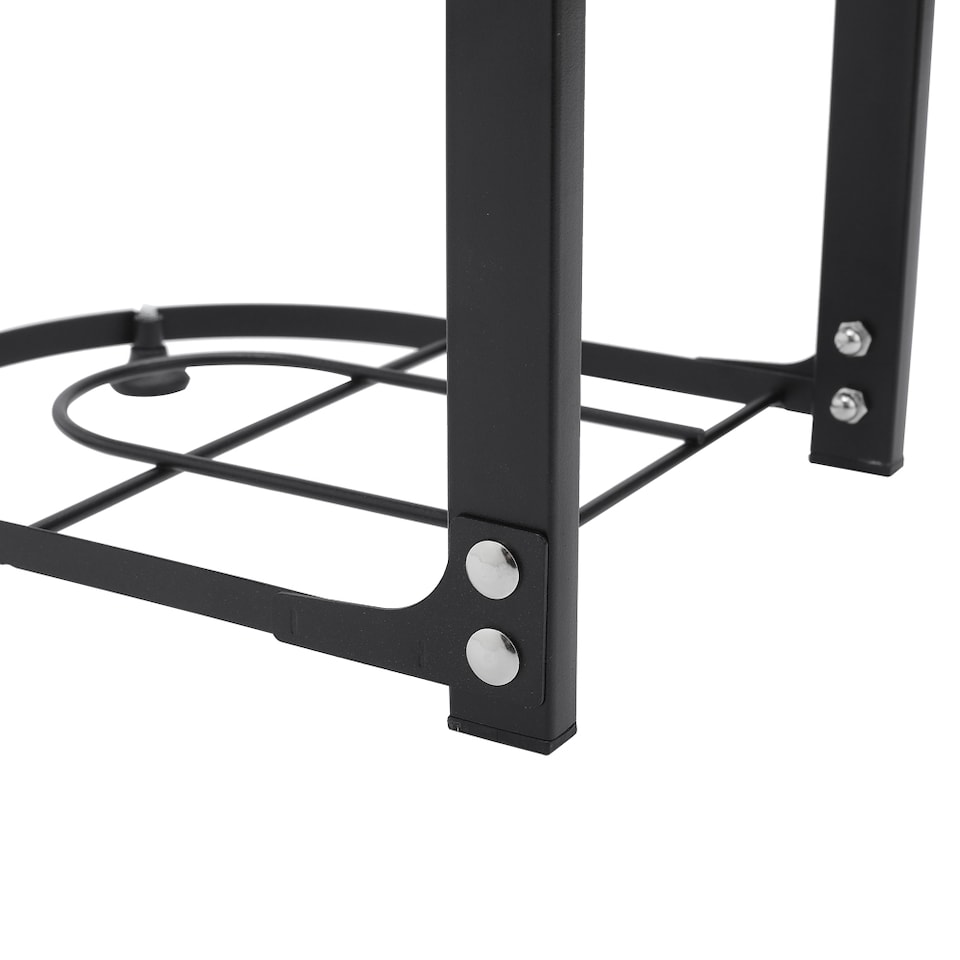 image 1 of Living and Home 3-Tier Adjustable Kitchen Organiser Rack for Pot Pan | Black | 3 Tier