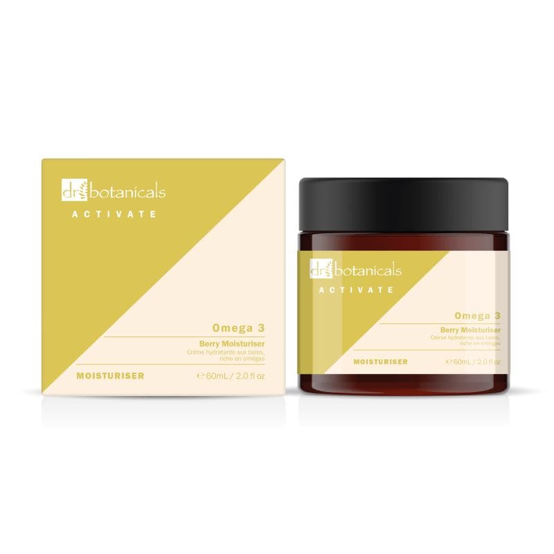 Dr. Botanicals Activate Omega 3 Berry Anti-Ageing Moisturiser 60ml for Fine Lines, Wrinkles, Dryness