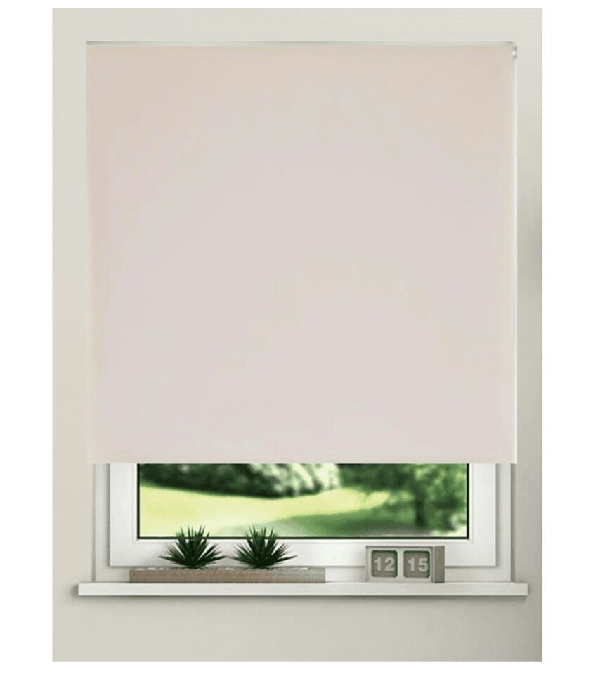 image 1 of 180cm Pink Trimmable Thermal Blackout Roller Blinds | Grey | Grey