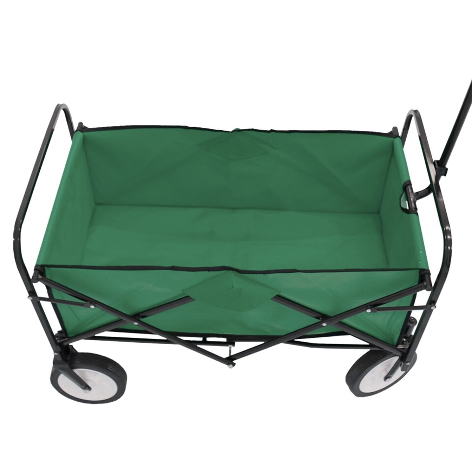 image 1 of Green Heavy Duty Foldable Garden Festival Trolley Cart Wagon Truck