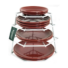 Buckingham Premium 4 Tier Kitchen Plate Organising Rack - White