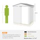 image 5 of Outsunny 5ft x 4ft Garden Shed, Metal Tool Storage Shed with Sliding Door, Sloped Roof and Foundation Kit for Garden, Patio, Grey Wood Effect | Grey | 1