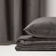 image 6 of Homescapes Thermal Blackout Grey Velvet Curtains - 46 x 72 Inches | Grey | Grey