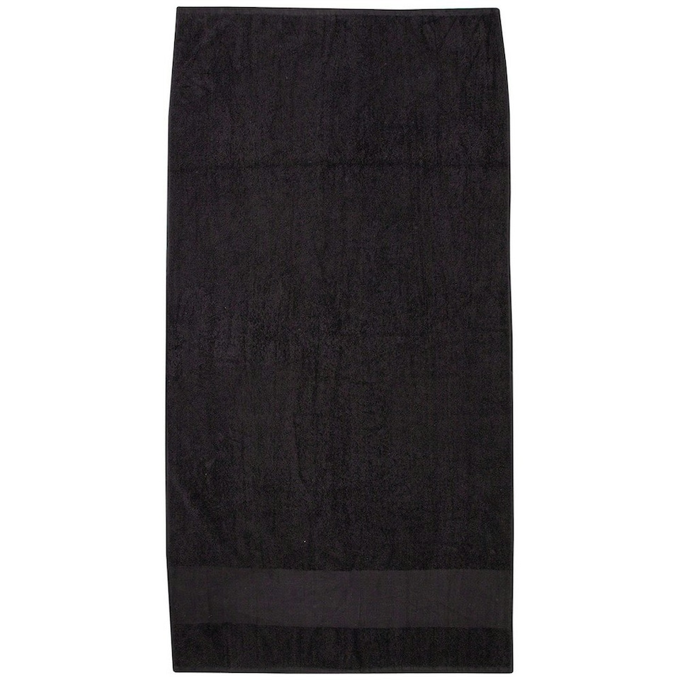 Towel City Printable Border Hand Towel - Black - One Size