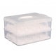 image 3 of 2 Tier Cupcake Cake Holder Portable Storage Carrier | Clear